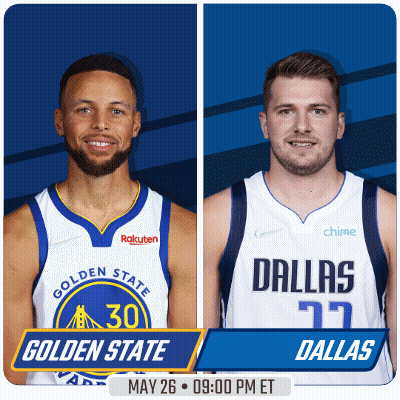 A Golden State Warriors Player And A Dallas Player GIF
