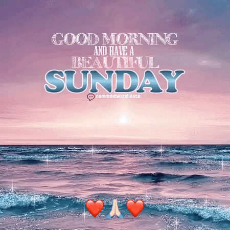 A Good Morning And Have A Beautiful Sunday Message With A Picture Of The Ocean GIF