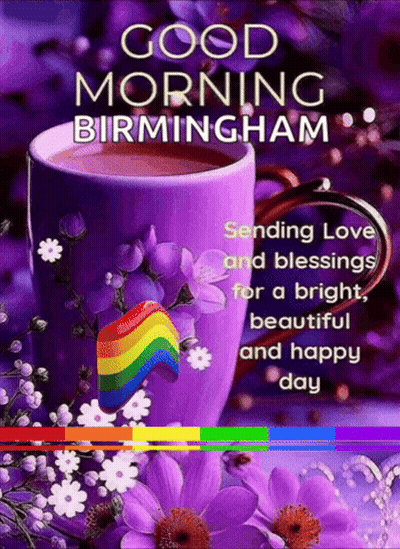 A Good Morning Birmingham Greeting With A Cup Of Coffee GIF