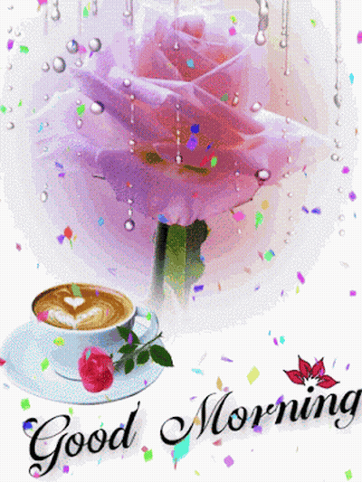A Good Morning Card With A Cup Of Coffee GIF