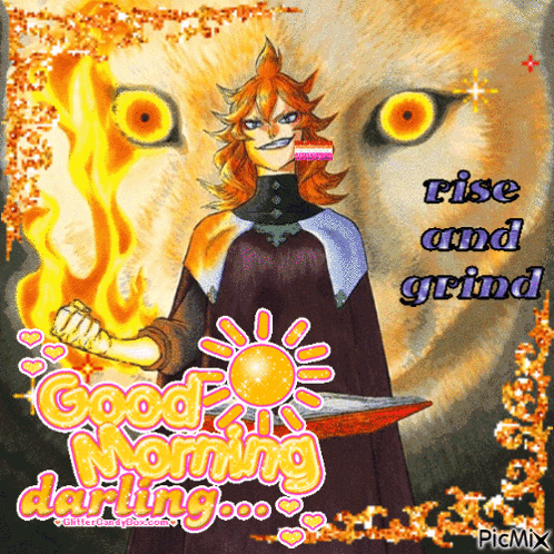 A Good Morning Darling Greeting Card With A Lion GIF