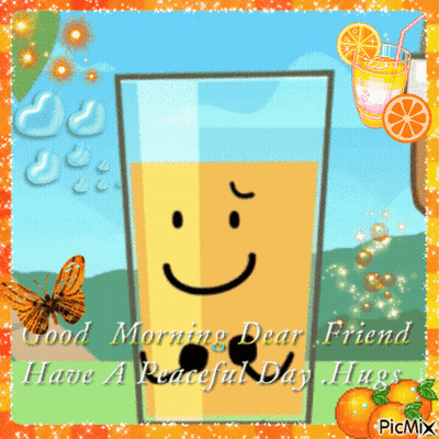 A Good Morning Dear Friend Have A Peaceful Day Hugs Card GIF