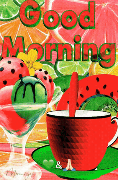 A Good Morning Greeting With A Cup Of Coffee GIF