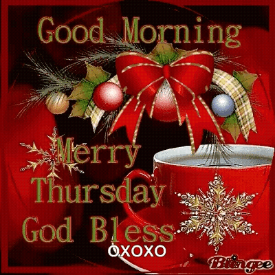 A Good Morning Merry Thursday And God Bless Greeting Card GIF