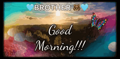 A Good Morning Message For A Brother With A Butterfly GIF