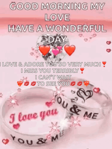 A Good Morning My Love Have A Wonderful Day I Love And Adore You So Very Much I Miss You Terribly GIF