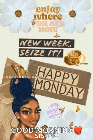 A Good Morning Sister Greeting Card With A Picture Of A Woman And Flowers . GIF