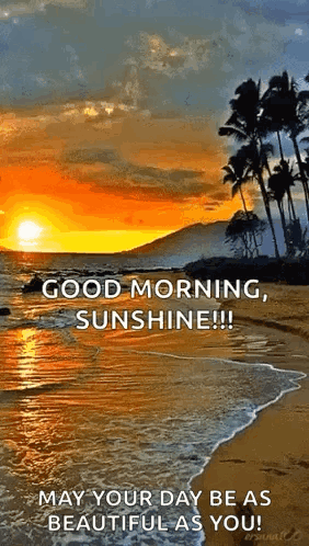 A Good Morning , Sunshine !! May Your Day Be As Beautiful As You . GIF