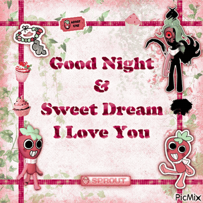A Good Night And Sweet Dream I Love You Card GIF