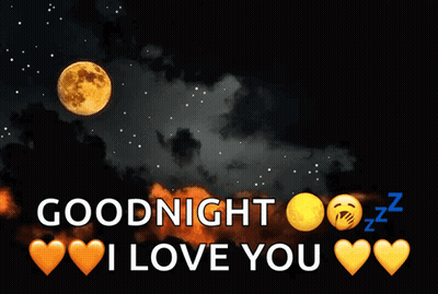 A Goodnight I Love You Card With A Full Moon GIF