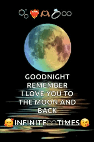 A Goodnight Remember I Love You To The Moon And Back Infinite Times Poster GIF