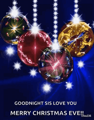 A Goodnight Sis Love You Merry Christmas Eve GIF