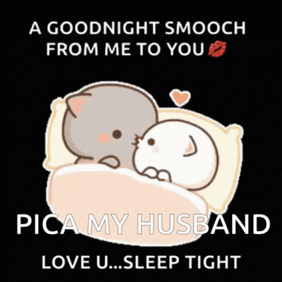 A Goodnight Smooch From Me To You Pica My Husband Love U Sleep Tight GIF