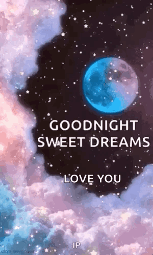A Goodnight Sweet Dreams Love You Gif With A Full Moon In The Sky . GIF