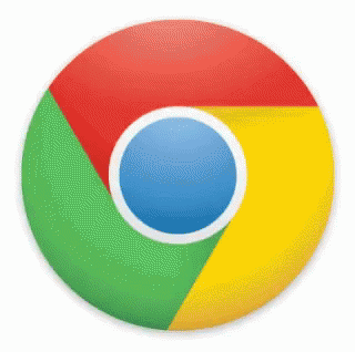 A Google Chrome Icon With A Blue Circle In The Middle GIF