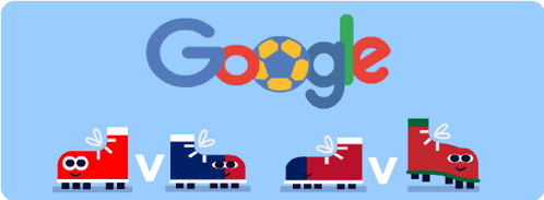 A Google Logo With A Soccer Ball And A Pair Of Shoes GIF