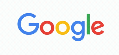 A Google Logo With A White Background And Red Yellow And Blue Letters GIF