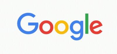A Google Logo With A White Background And Red Yellow And Blue Letters GIF