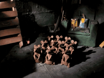 A Grand Day Out Rat Showering GIF