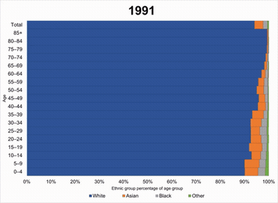 A Graph Showing The Percentage Of People By Ethnic Group GIF