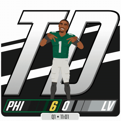 A Graphic Of A Football Player With The Number 1 On His Jersey GIF