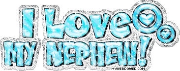 A Graphic That Says I Love My Nephew On A White Background Sticker