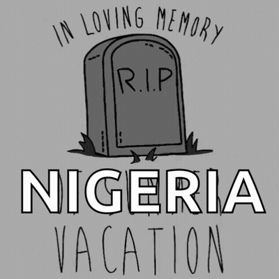 A Gravestone With R.i.p Written On It And The Words In Loving Memory Nigeria Vacation GIF