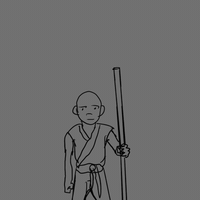 A Gray Background With A Shadow Of A Sword On It GIF