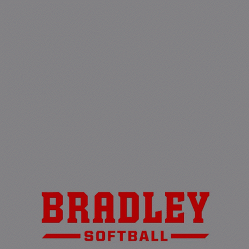 A Gray Background With Game Day Bradley Softball Written In Red GIF