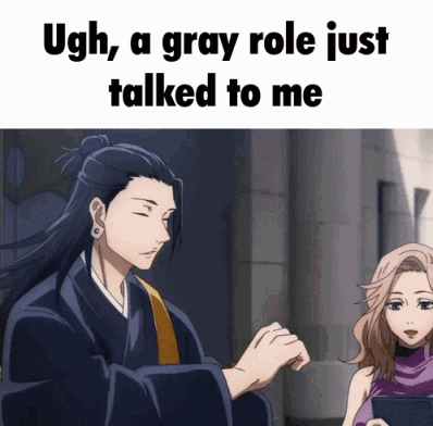 A Gray Role Just Talked To Me With A Picture Of A Man And Woman GIF