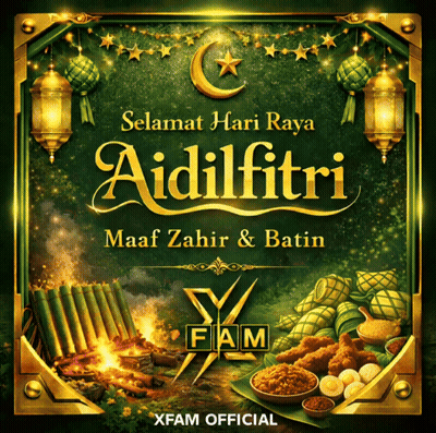 A Green And Gold Greeting Card That Says Selamat Hari Raya Aidilfitri GIF
