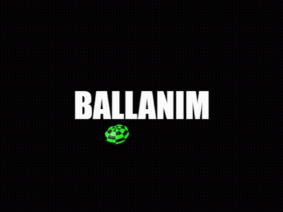 A Green And Gray Triangle With The Word Ballanim Written On It . GIF