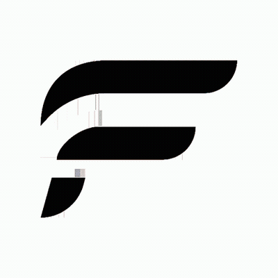 A Green And Purple Letter F Is Against A White Background GIF