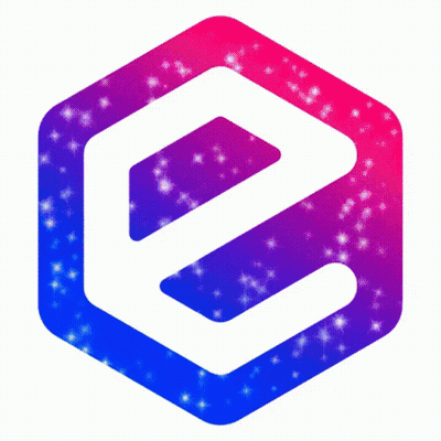 A Green And Red Hexagon With The Letter E In The Center GIF