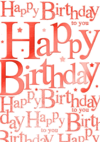 A Green And White Birthday Card With The Words `` Happy Birthday To You '' Written In Green Letters On A White Backgroun GIF