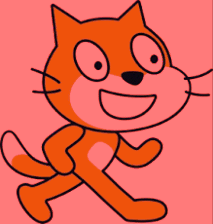 A Green And Yellow Cartoon Cat Is Smiling And Walking On A Yellow Background GIF