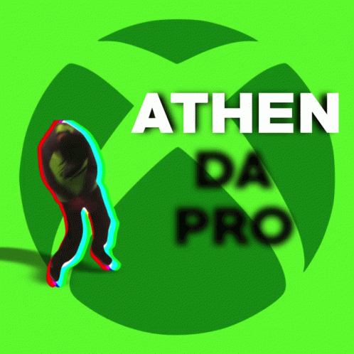 A Green Background With Athen Da Pro Written In White GIF