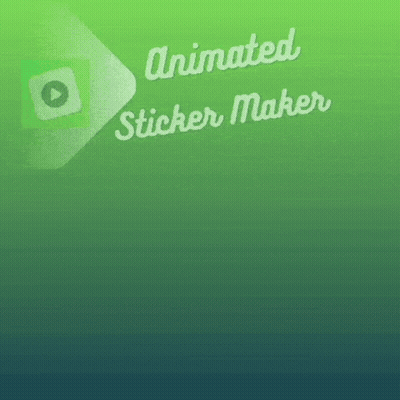 A Green Background With The Words `` Animated Sticker Maker '' GIF