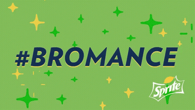 A Green Background With The Words #Brromance Written On It GIF