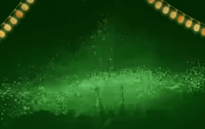 A Green Background With The Words Desde Septiembre Se In Yellow Letters GIF