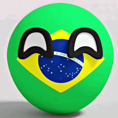 A Green Ball With A Yellow And Blue Flag On It And The Word Progresso On It GIF