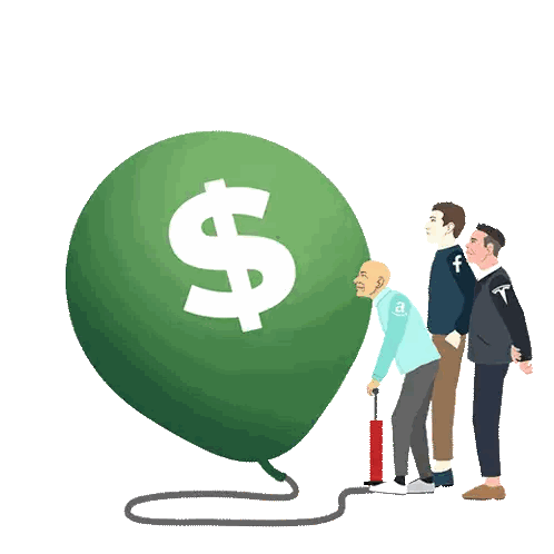 A Green Balloon With The Words Inflation Is Price Gouging And Corporate Greed Written On It Sticker