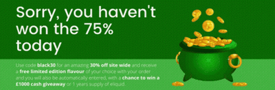 A Green Banner That Says Sorry You Haven T Won The 75 % Today GIF