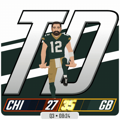 A Green Bay Packers Football Player Is Kneeling Down GIF