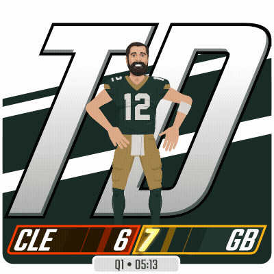 A Green Bay Packers Player With The Number 12 On Their Jersey GIF