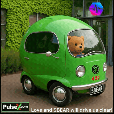 A Green Car With A Teddy Bear Sitting In It GIF