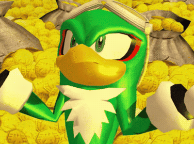 A Green Cartoon Character Is Standing In Front Of A Yellow Background GIF