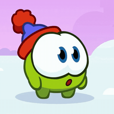 A Green Cartoon Character Wearing A Red Hat GIF