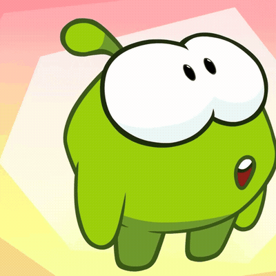 A Green Cartoon Character With Big Eyes And A Big Mouth GIF
