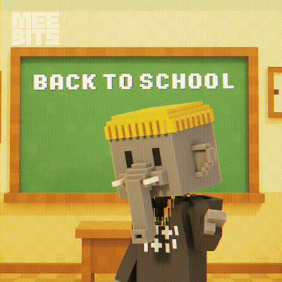 A Green Chalkboard With The Words Back To School In White Letters GIF